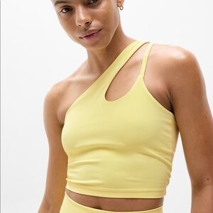 Athleta Transcend Asymmetrical Crop Sports Bra, small